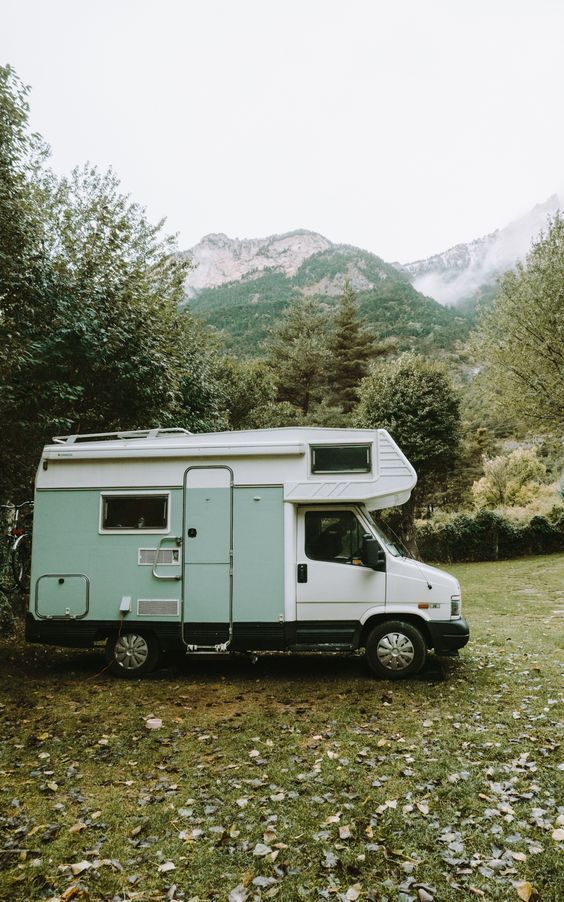 Two-level caravan with outdoor deck in the UK