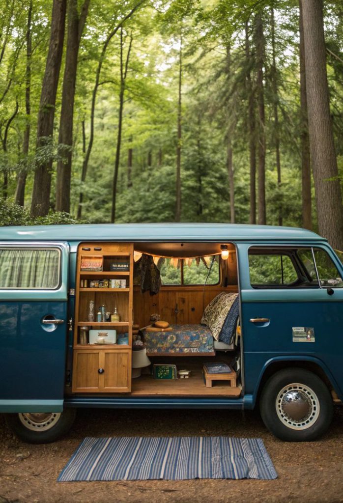 alt="Modern motorhome with full insurance in rural England